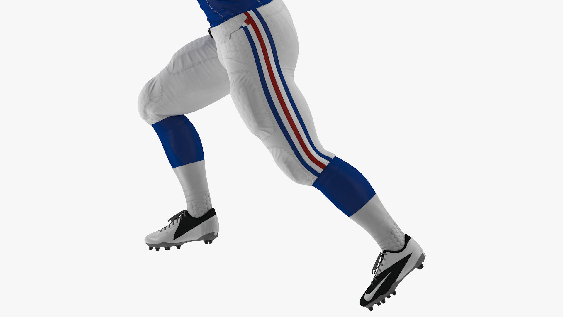 New York Giants American Football Player Running The Ball Fur 3D model_7