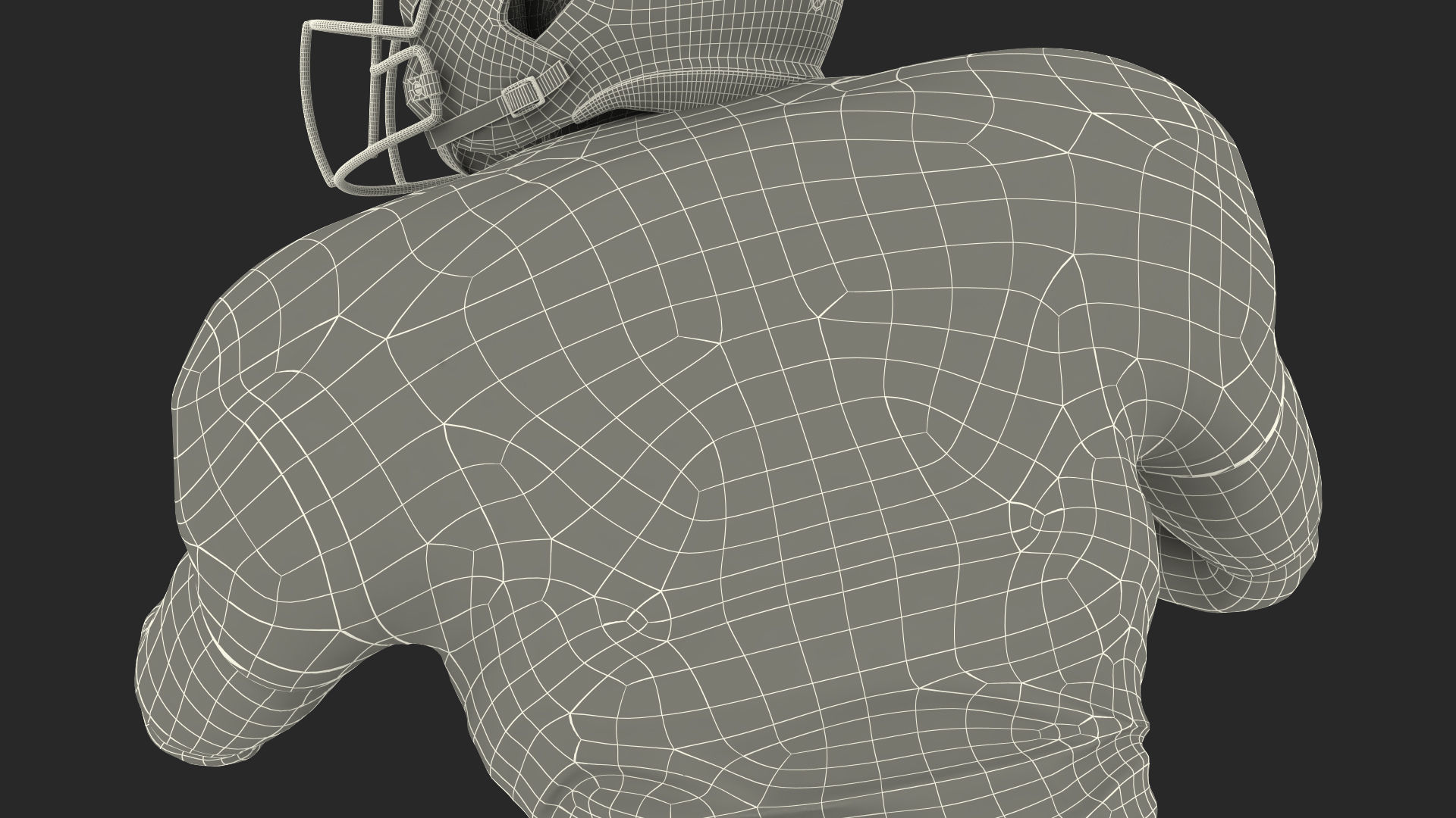 New York Giants American Football Player Running The Ball Fur 3D model_24