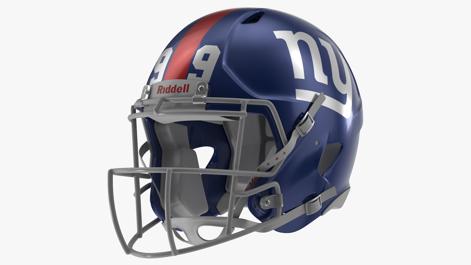 New York Giants American Football Player Running The Ball Fur 3D model_13