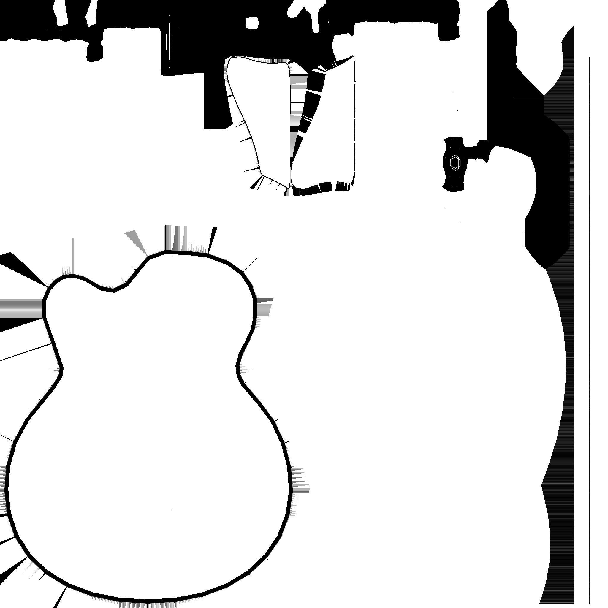 Electric Guitar J08 Red Wood - Music Instrument Design Low-poly 3D model_19