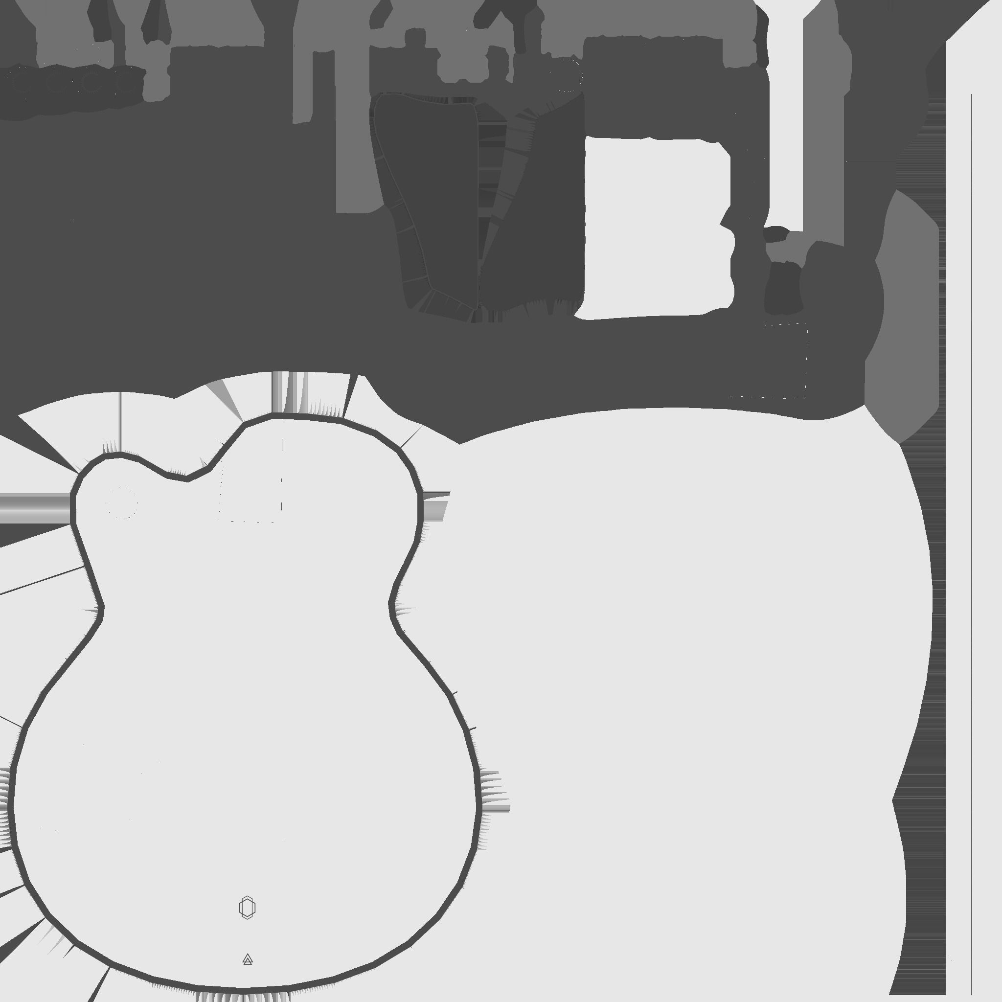 Electric Guitar J09 Light Wood - Music Instrument Design Low-poly 3D model_24