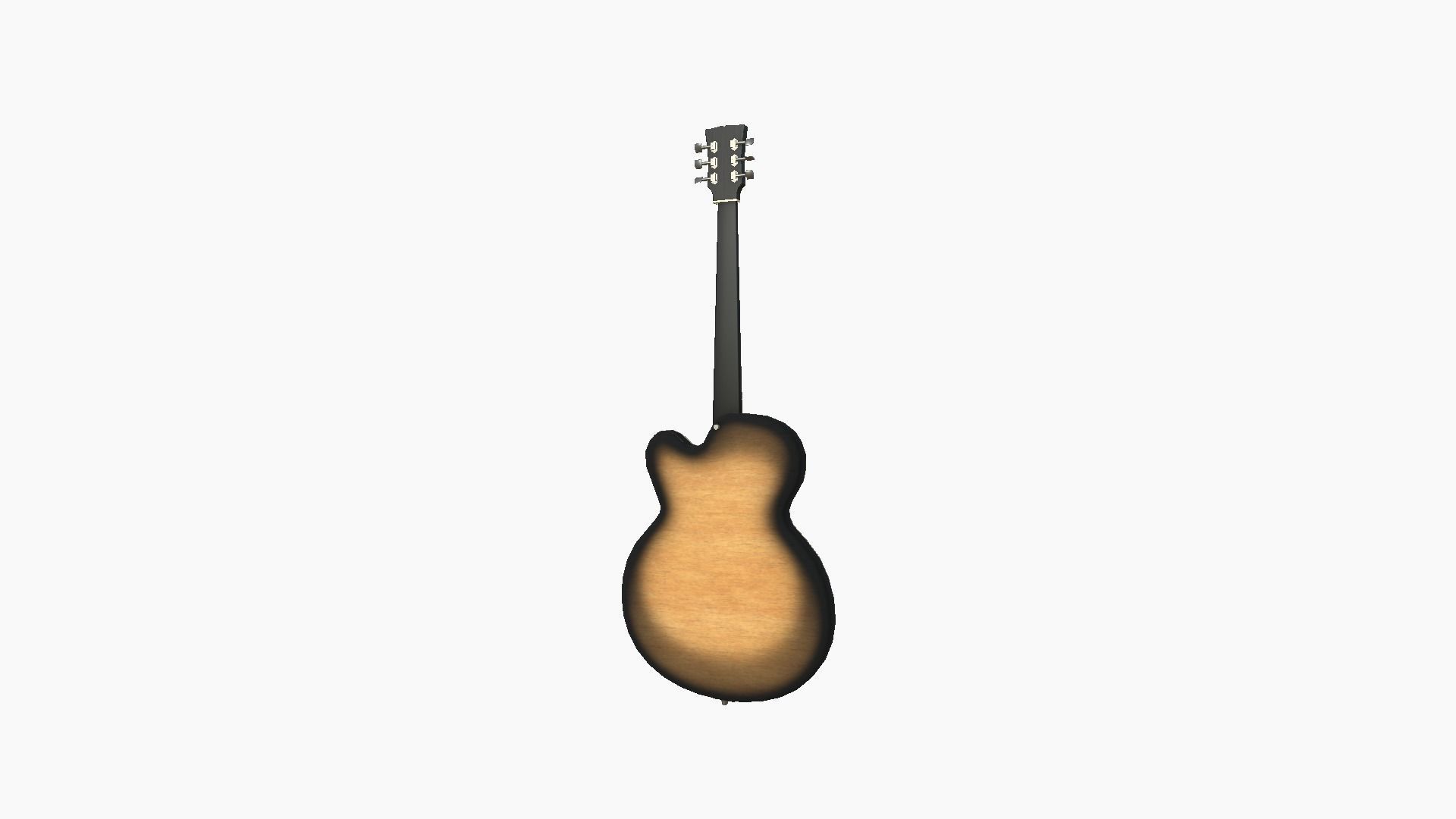 Electric Guitar J10 Wood Black - Music Instrument Design Low-poly 3D model_4