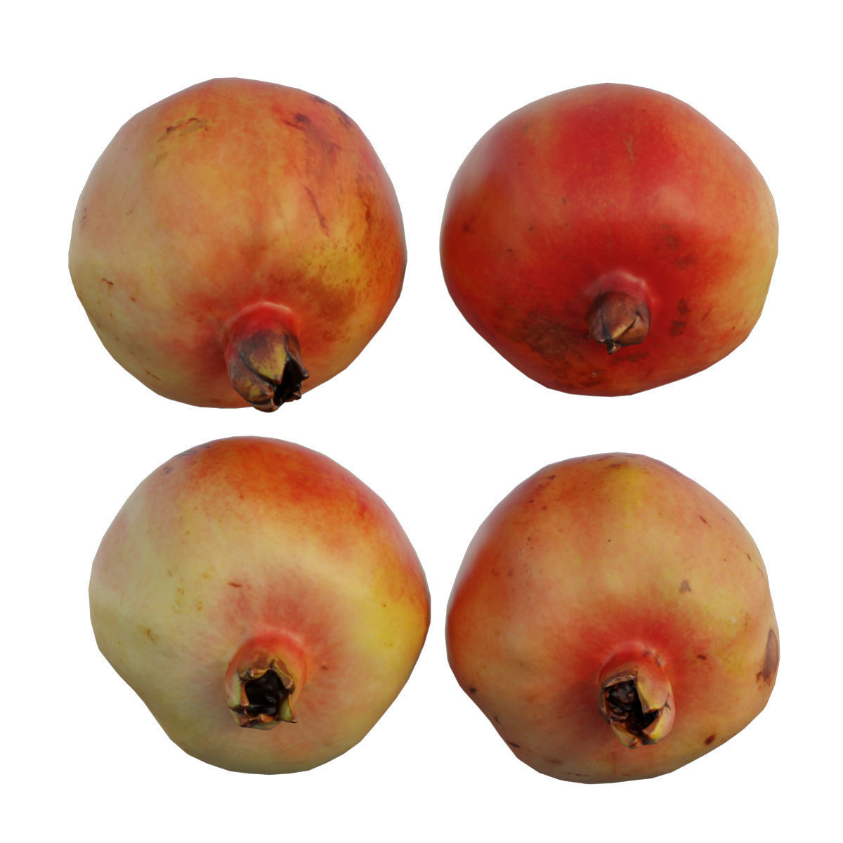 Pomegranate four pomegranates 3D model_3