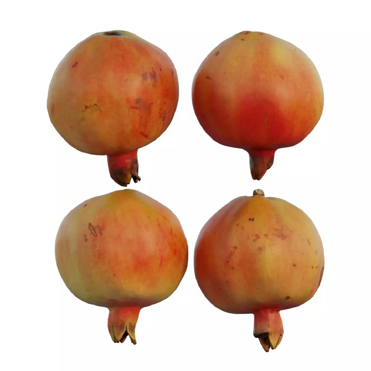 Pomegranate four pomegranates 3D model_0