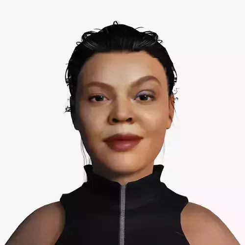 Tessa Thompson 3D Rigged model ready for animation Low-poly 3D model
