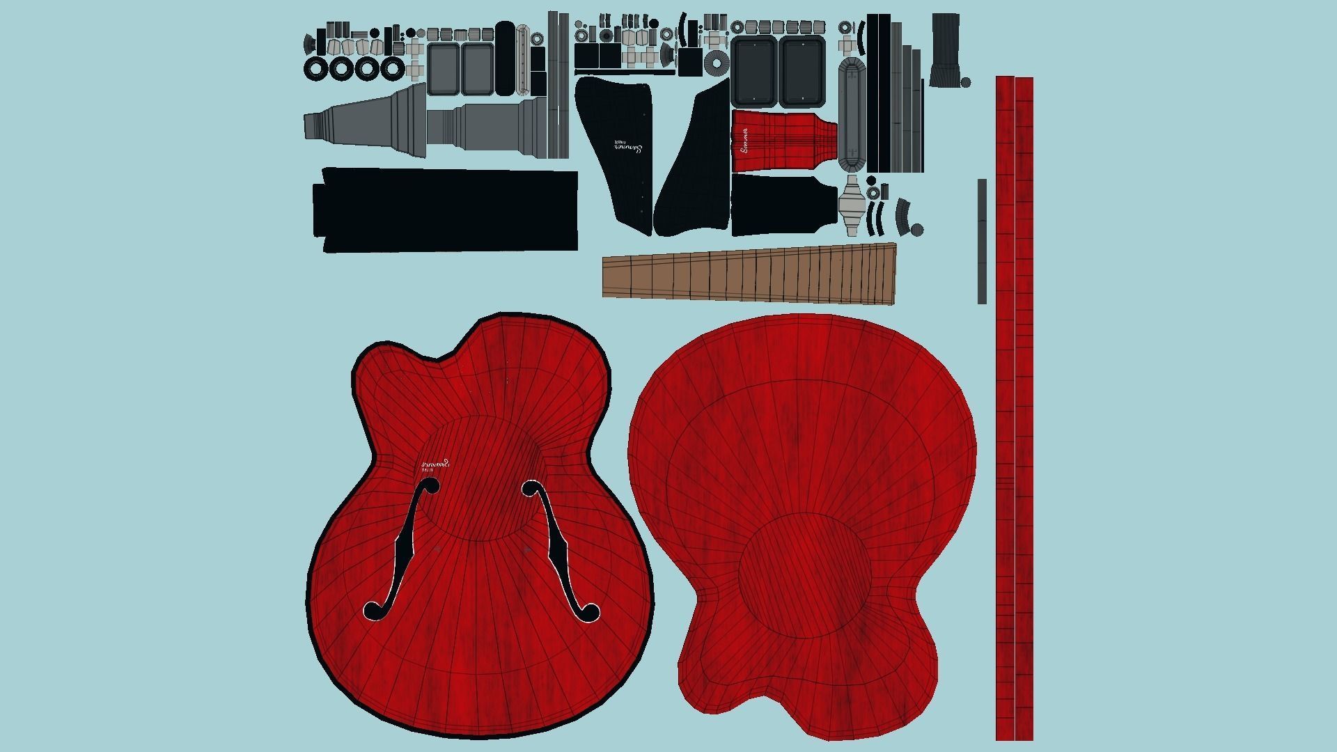 10 Electric Guitar J Collection - Music Instrument Design _73