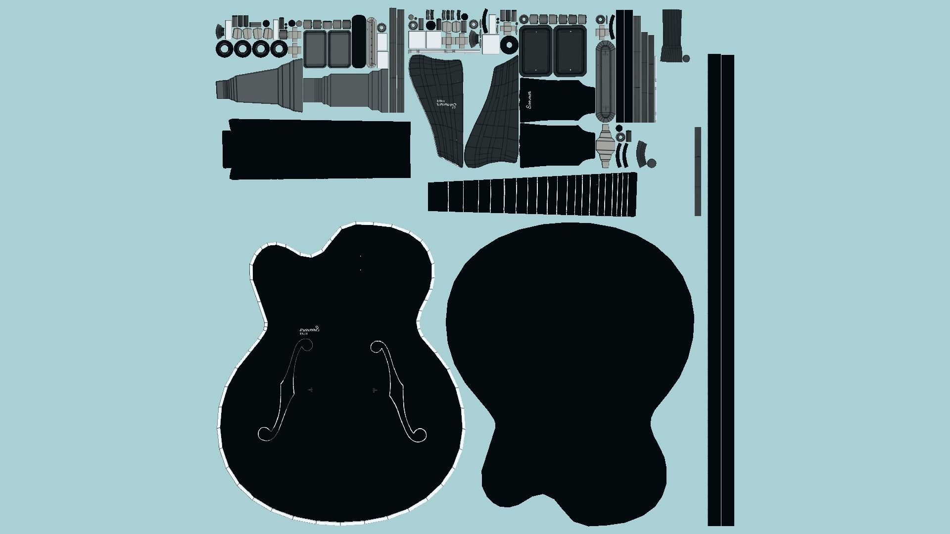 10 Electric Guitar J Collection - Music Instrument Design _66