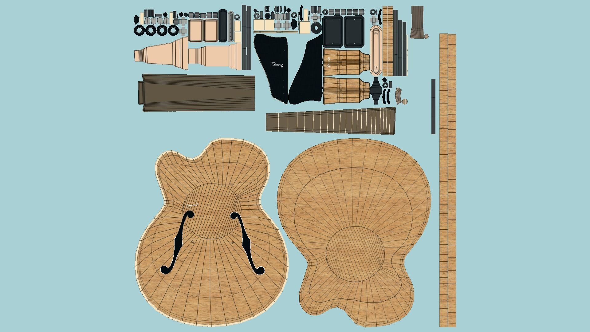 10 Electric Guitar J Collection - Music Instrument Design _83