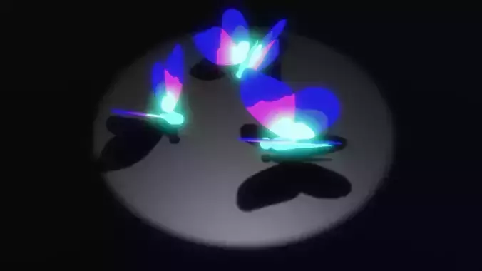 Butterfly animated butterflies Free 3D model
