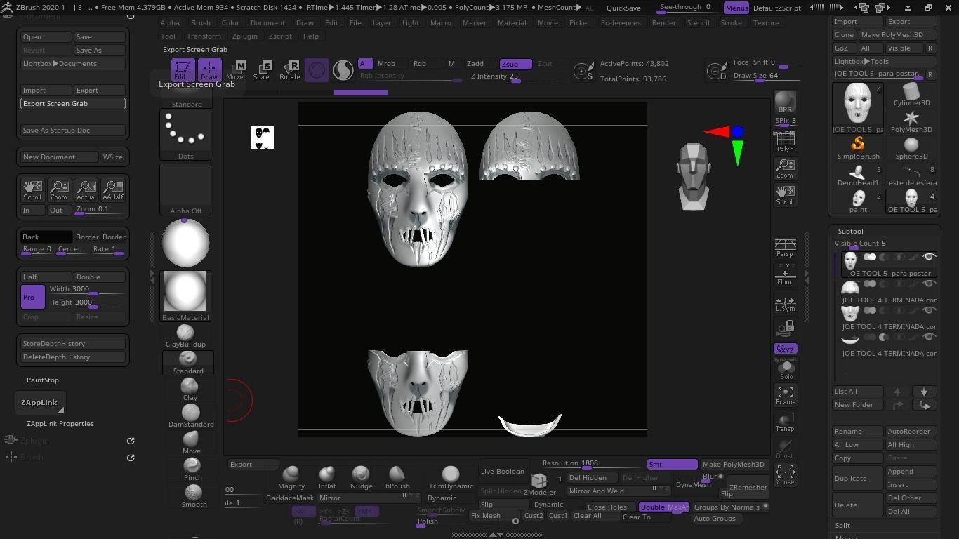 Joey Jordison mask 3D print model_11