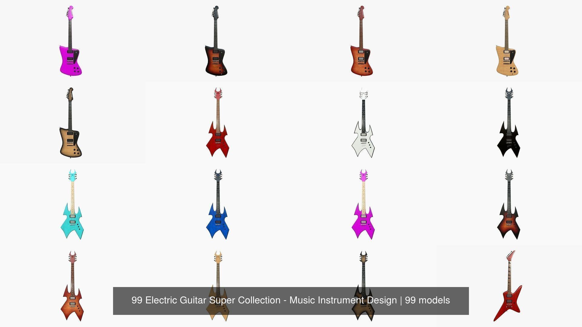 99 Electric Guitar Super Collection - Music Instrument Design _9