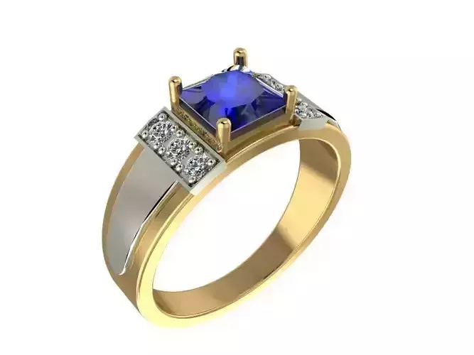 Rings sapphire and diamond engagement ring