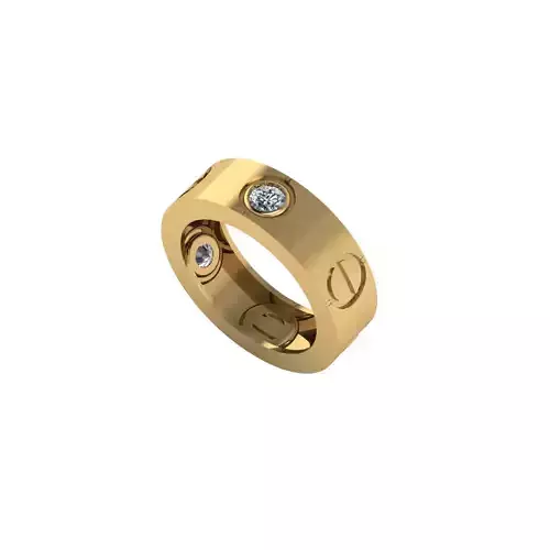 Wedding engagement women ring 3d