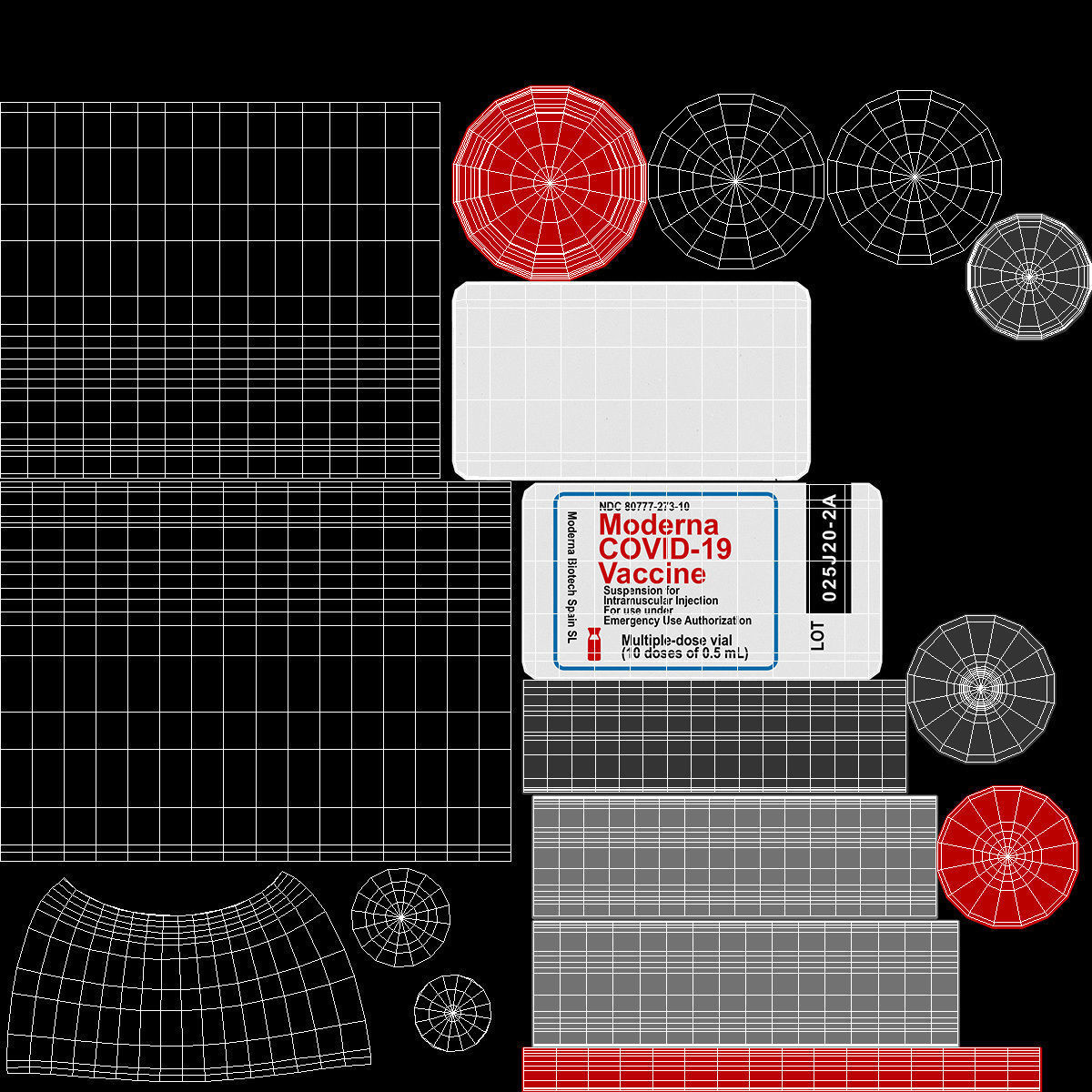 Moderna Covid19 Vaccine 3D model_15