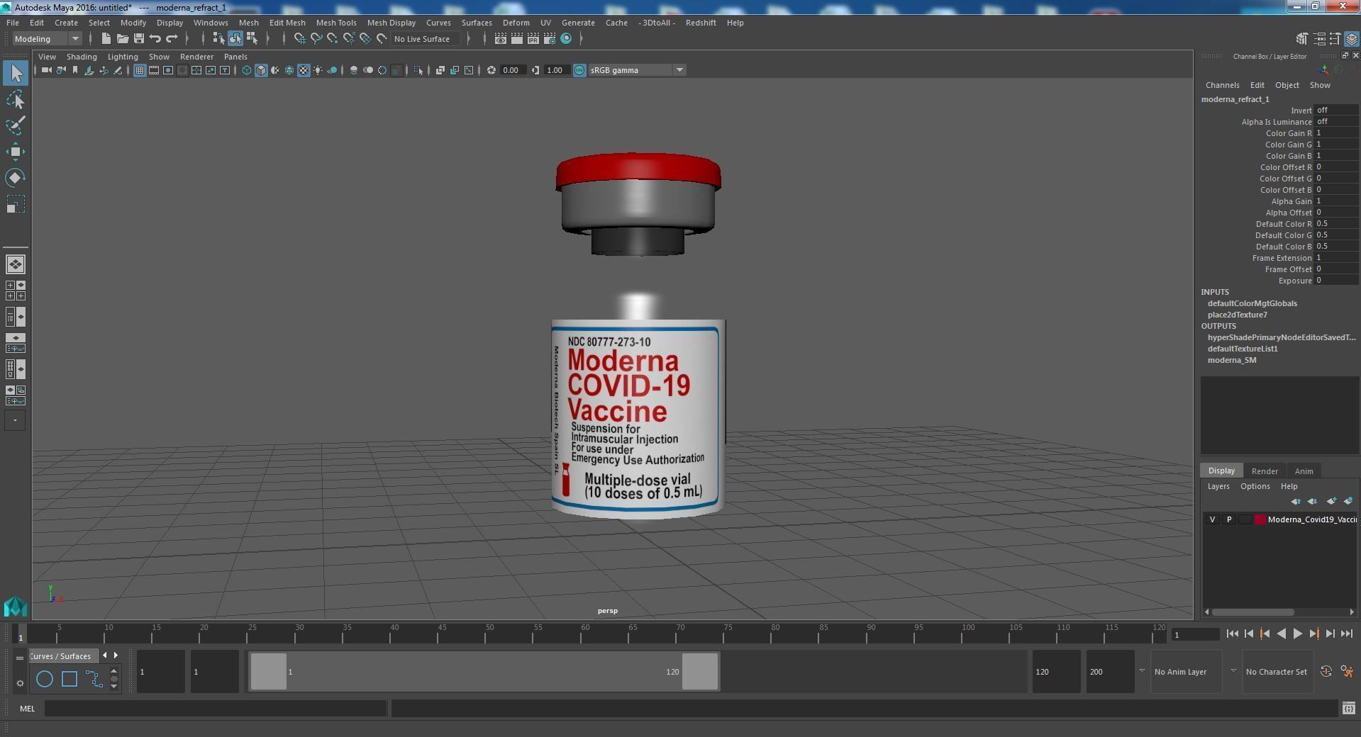 Moderna Covid19 Vaccine 3D model_29