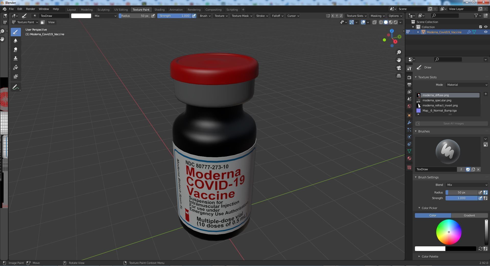 Moderna Covid19 Vaccine 3D model_26
