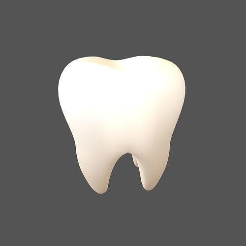 Tooth Emoji v1 001 Low-poly 3D model