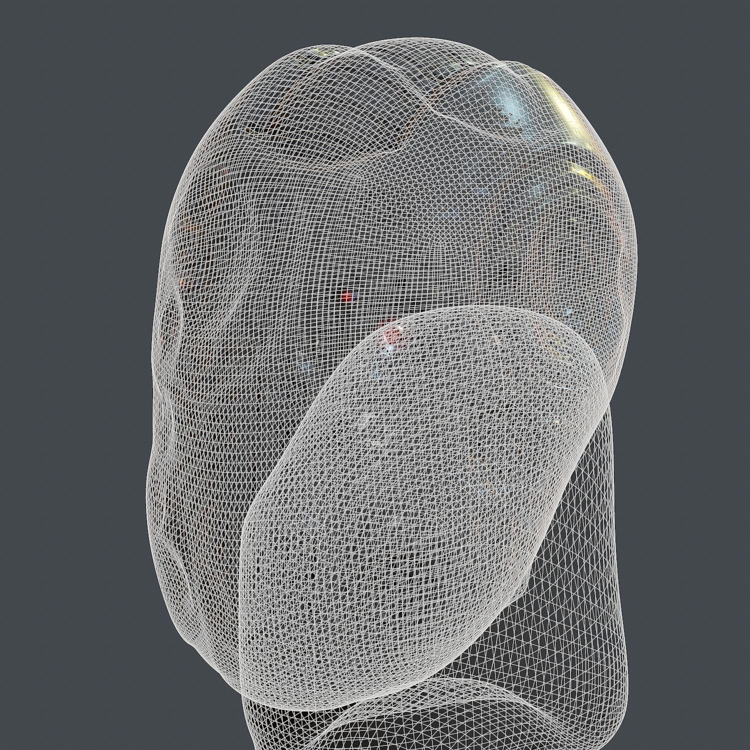 Gas mask helmet 3d model scifi Low-poly Low-poly 3D model_6