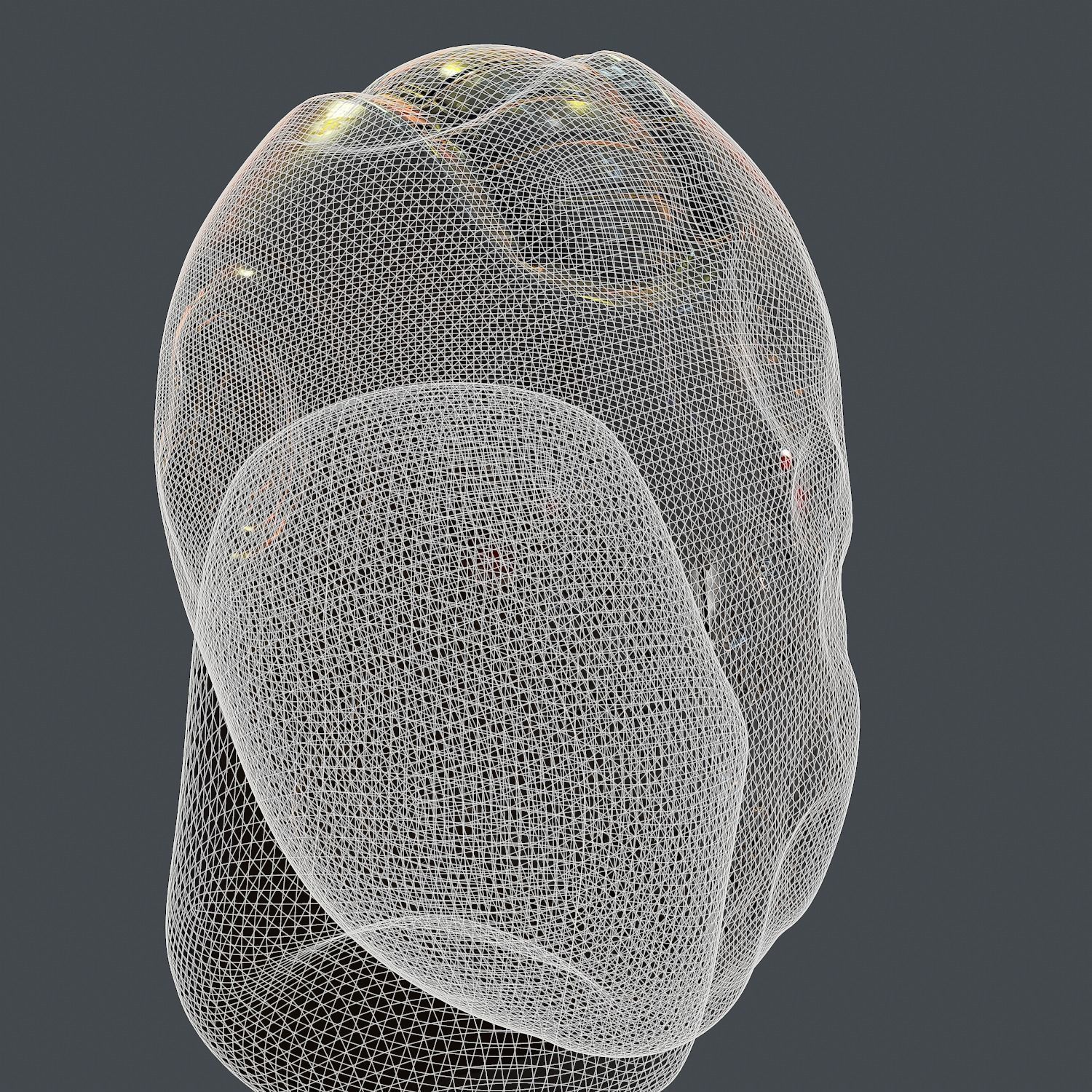 Gas mask helmet 3d model scifi Low-poly Low-poly 3D model_7