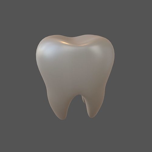 Tooth Emoji v1 004 Low-poly 3D model