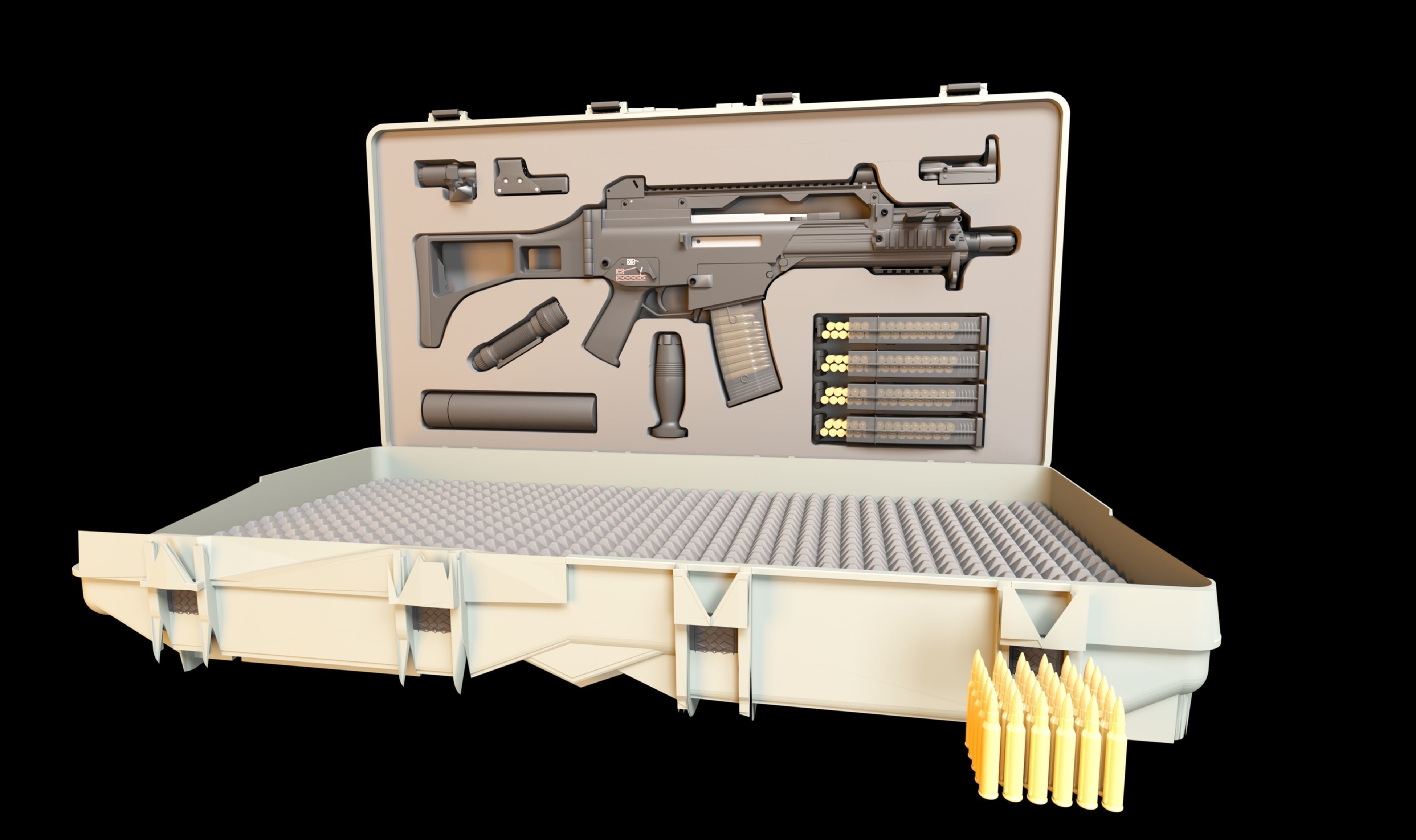 Automatic HK G36C 3D model_4