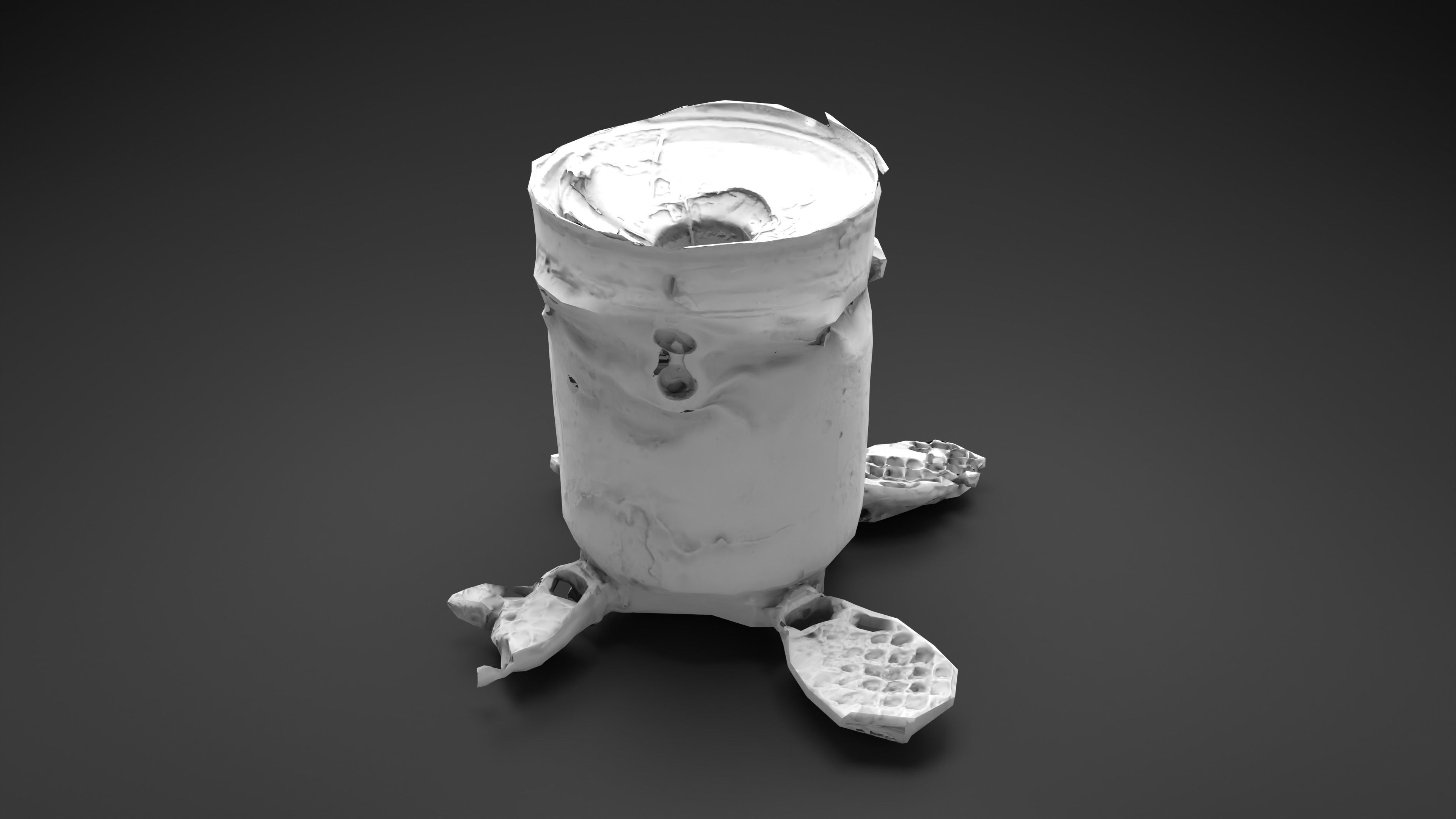 Destroyed OTR-21 SS-21 Scarab Tochka-U Photoscan Game Ready Low-poly 3D model_7