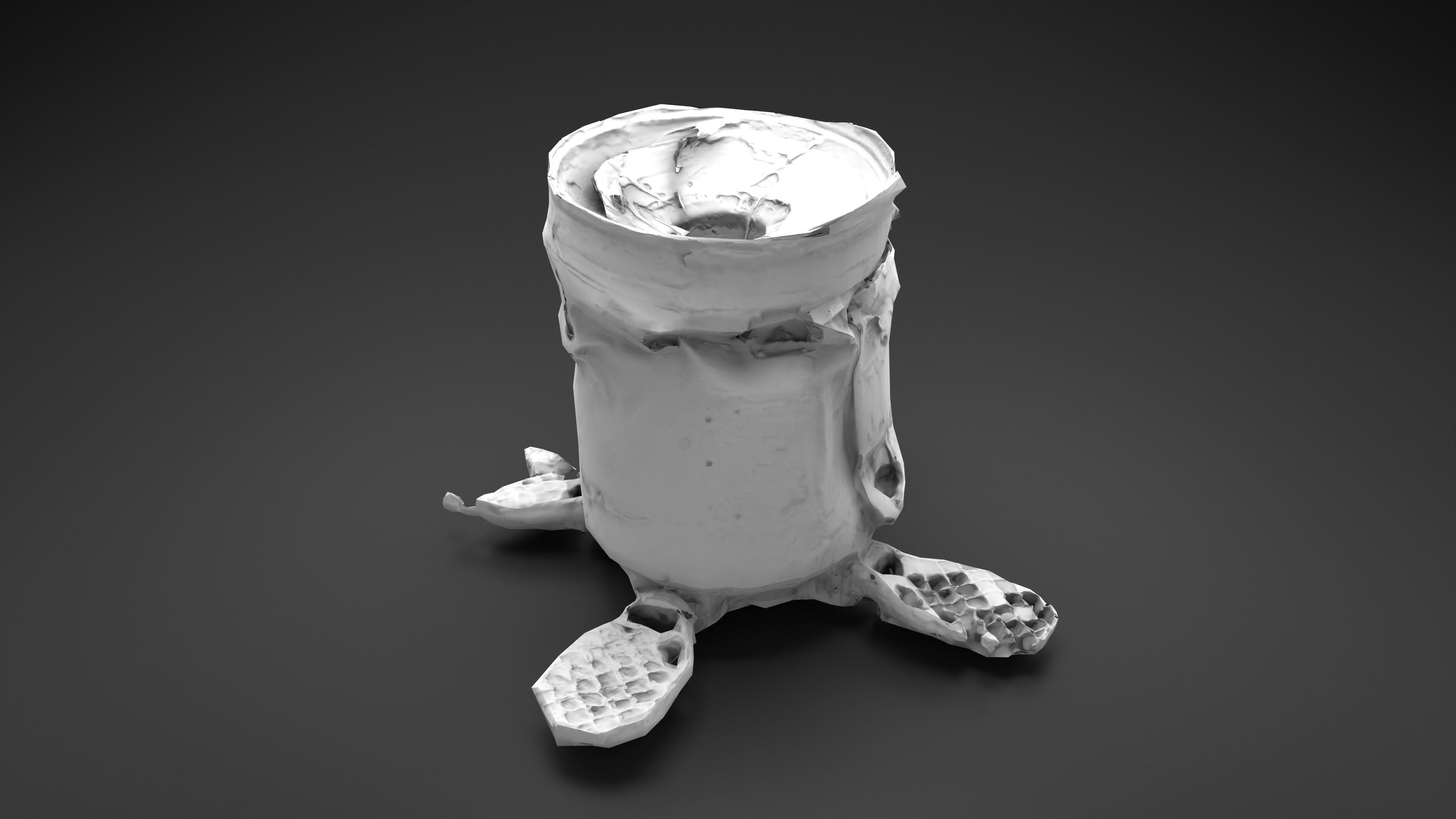 Destroyed OTR-21 SS-21 Scarab Tochka-U Photoscan Game Ready Low-poly 3D model_4