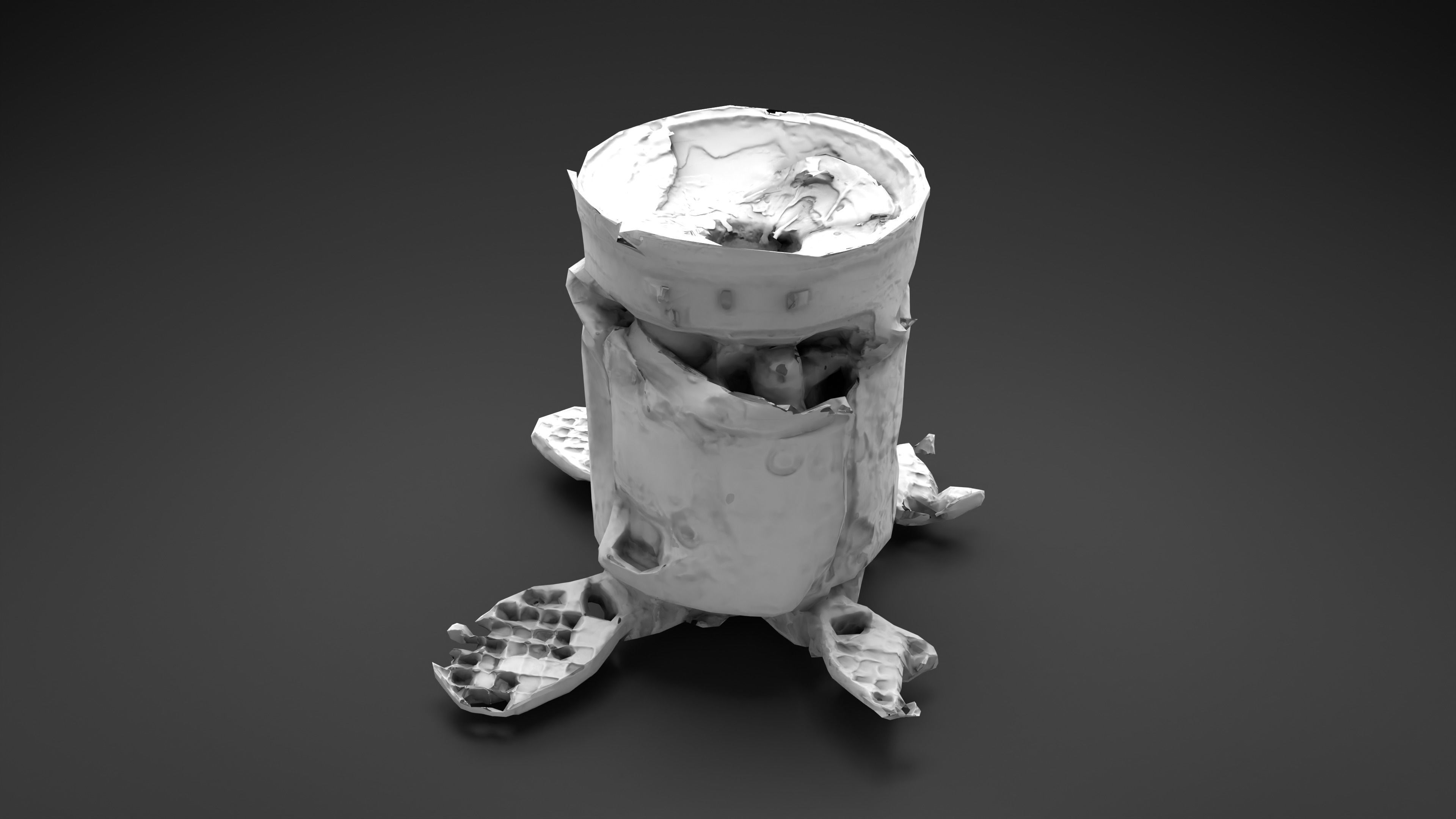 Destroyed OTR-21 SS-21 Scarab Tochka-U Photoscan Game Ready Low-poly 3D model_16