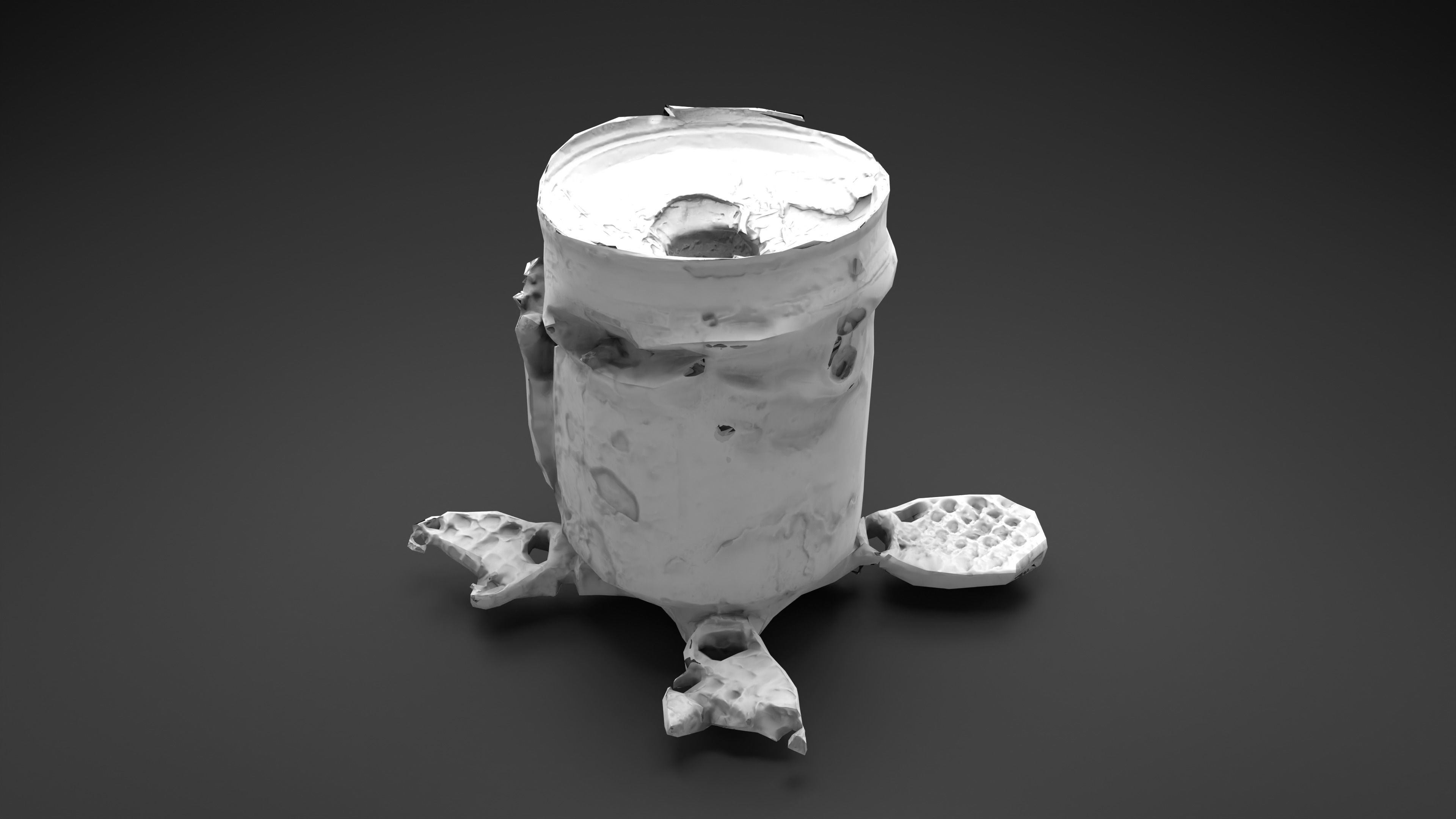 Destroyed OTR-21 SS-21 Scarab Tochka-U Photoscan Game Ready Low-poly 3D model_10