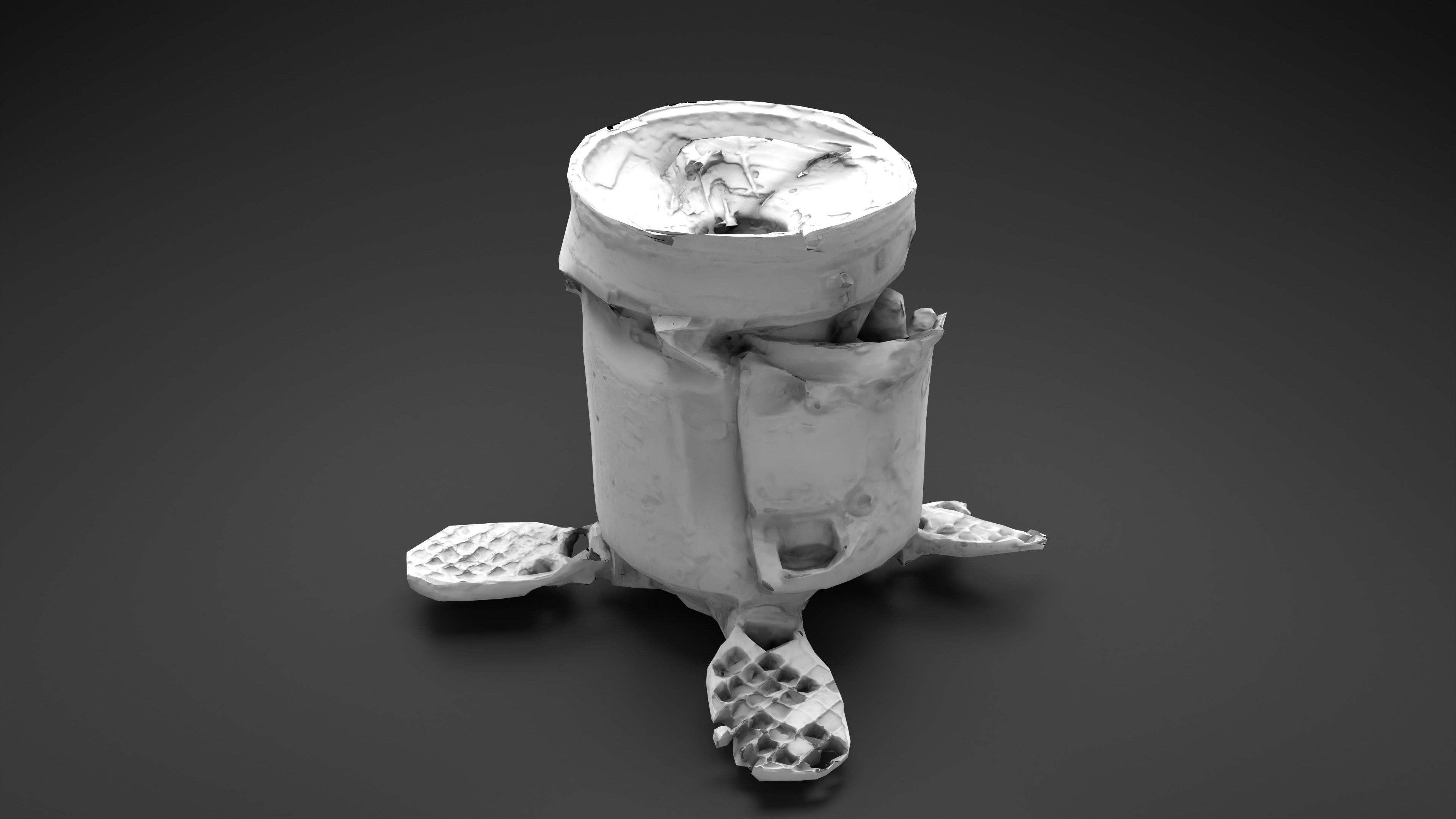 Destroyed OTR-21 SS-21 Scarab Tochka-U Photoscan Game Ready Low-poly 3D model_19