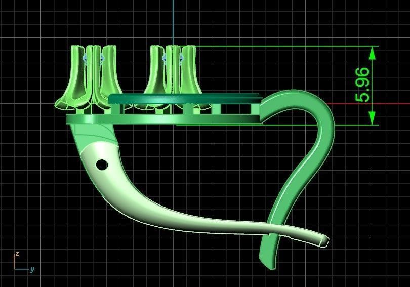 elegant set earrings and pendant with stones  and flower 3D Model Collection_23