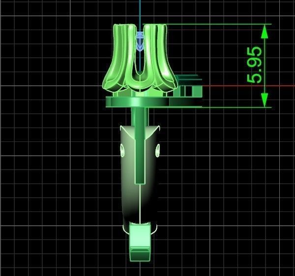 elegant set earrings and pendant with stones  and flower 3D Model Collection_27