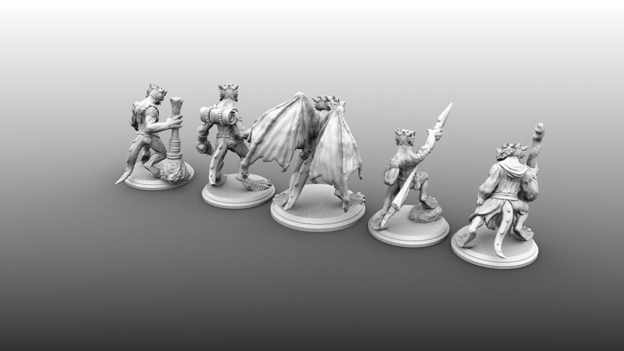 Kobold Miniature 5-Pack 3D print model_24