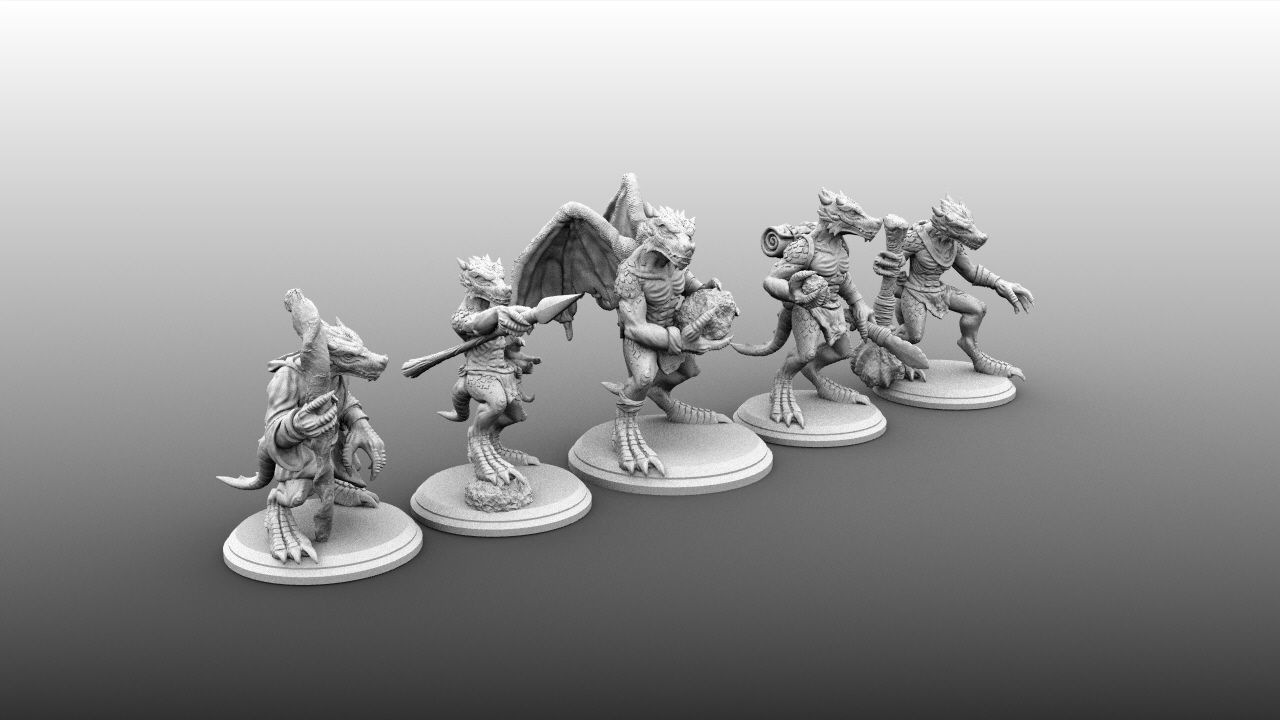 Kobold Miniature 5-Pack 3D print model_23