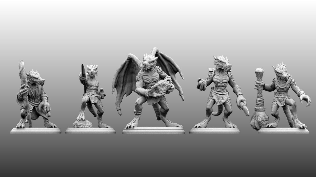 Kobold Miniature 5-Pack 3D print model_26