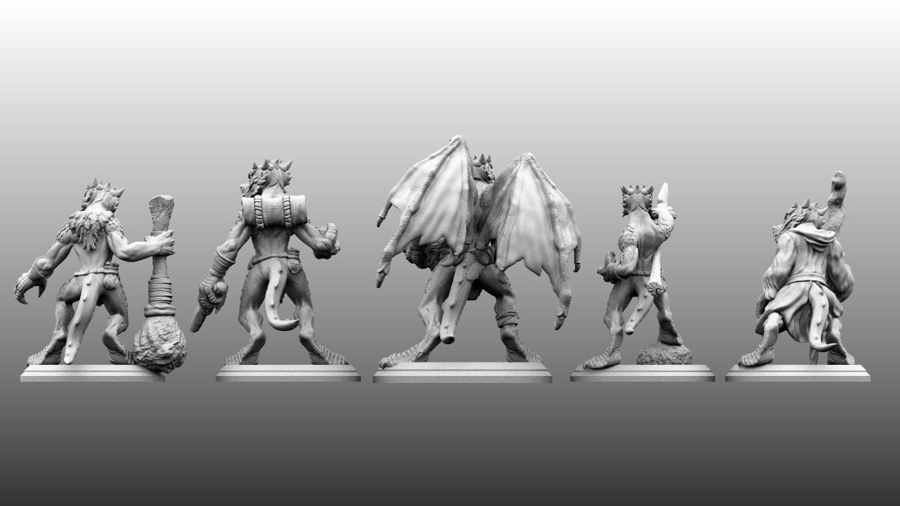 Kobold Miniature 5-Pack 3D print model_27