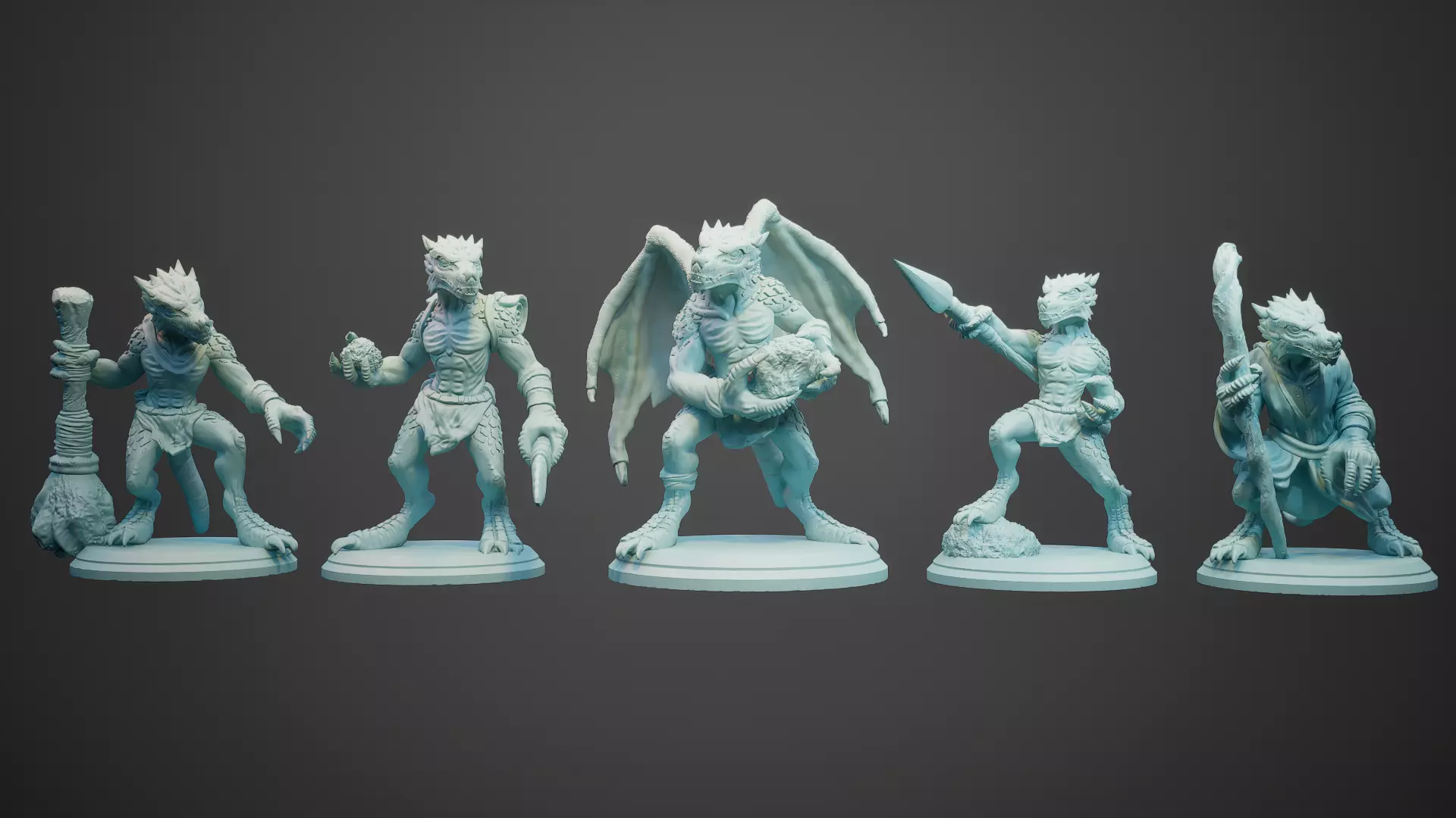 Kobold Miniature 5-Pack 3D print model_0