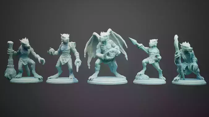 Kobold Miniature 5-Pack 3D print model