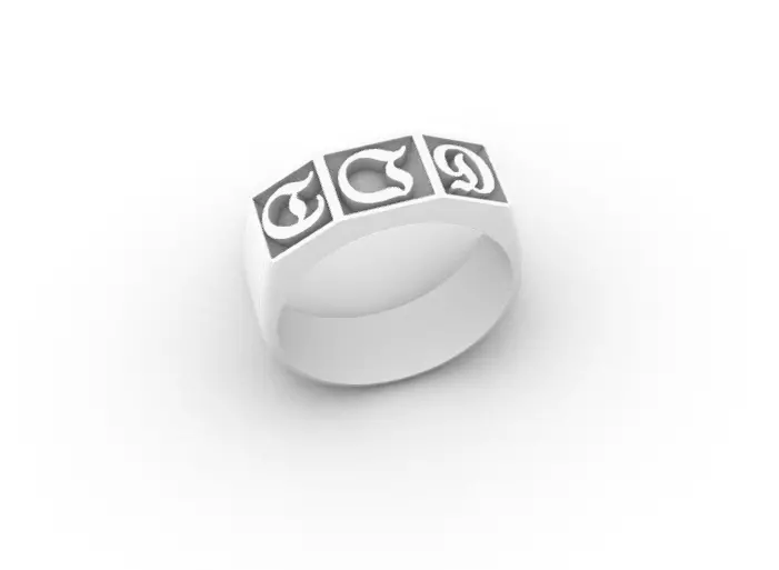GOD Ring  3D print model_0