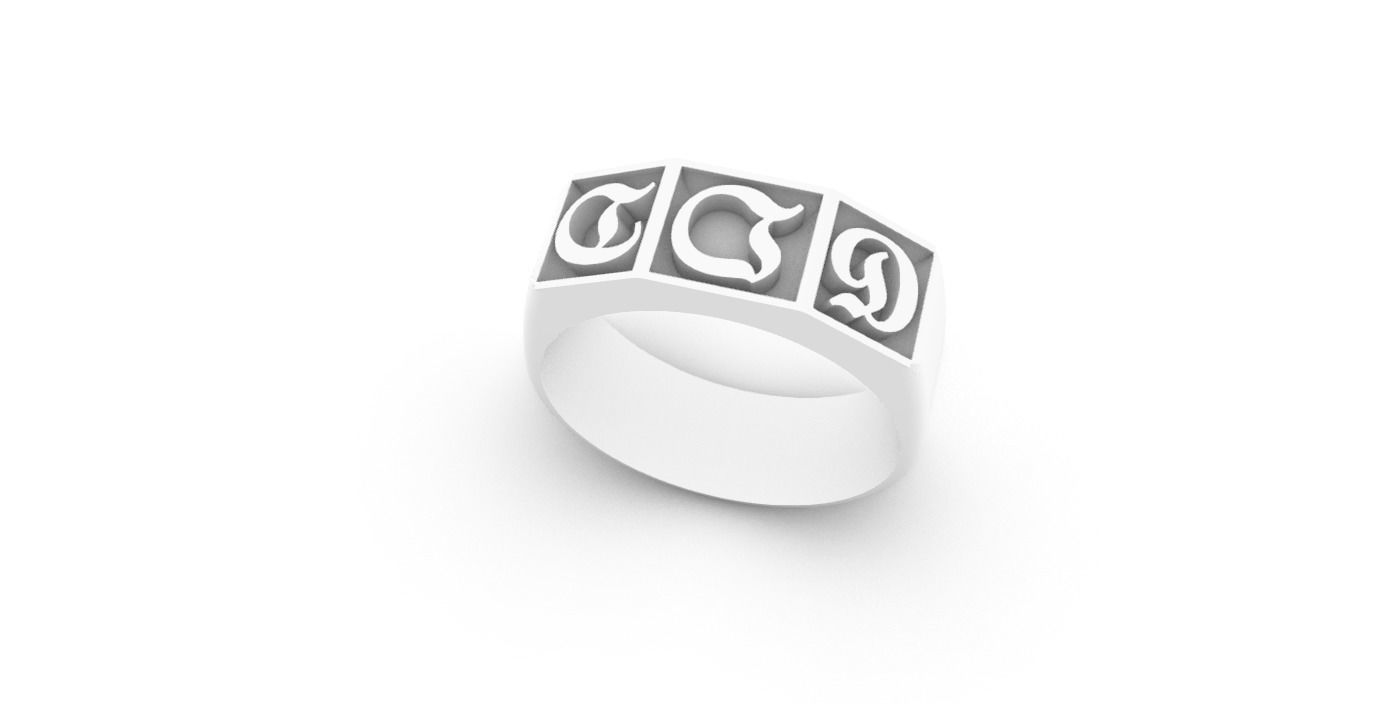 GOD Ring  3D print model_1