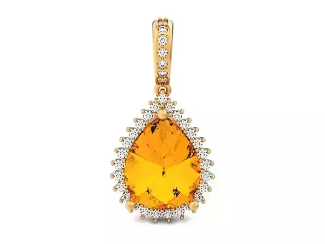  elegant pendant with  diamond pears stone 318