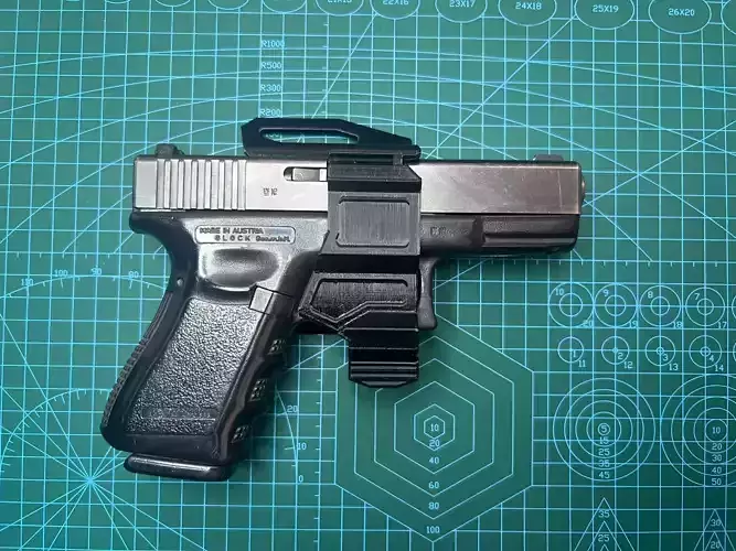 Glock 17 19 22 23 OWB holster for any Sight Suppressor or Light