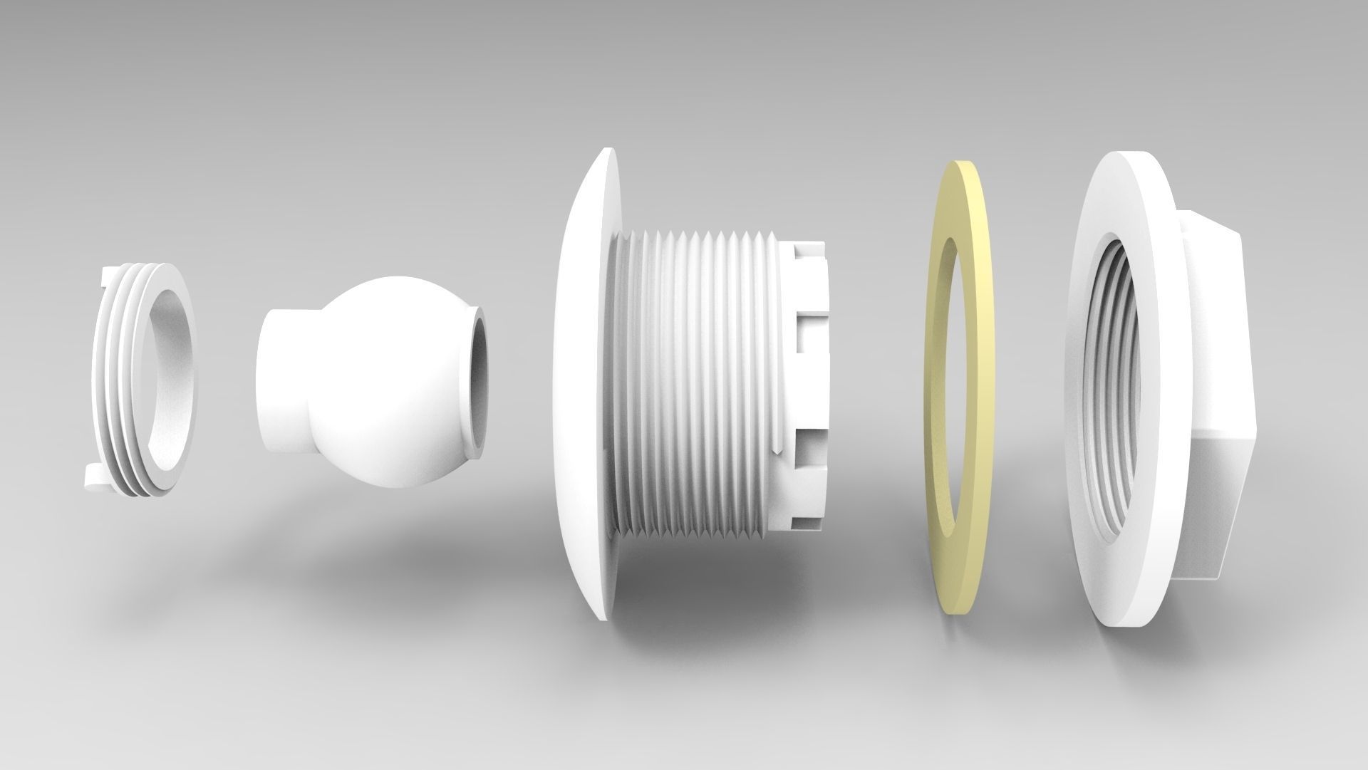 Pool plastic part - plastic inyection 3D model_5