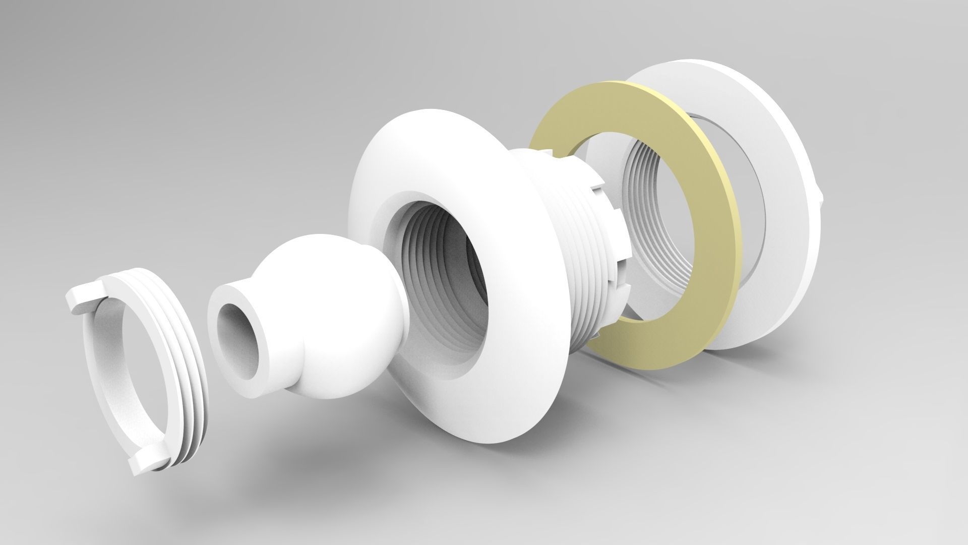 Pool plastic part - plastic inyection 3D model_4