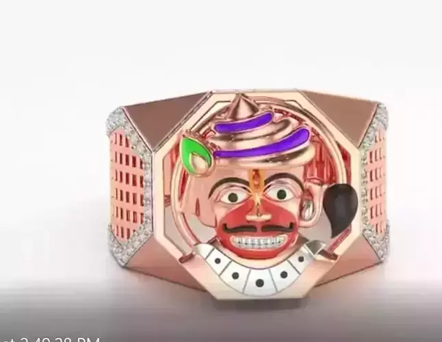 Hanuman Ring 3D print model 3D print model