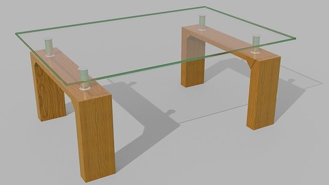 Glass table - furniture - Mesa de cristal - mueble Free low-poly 3D model