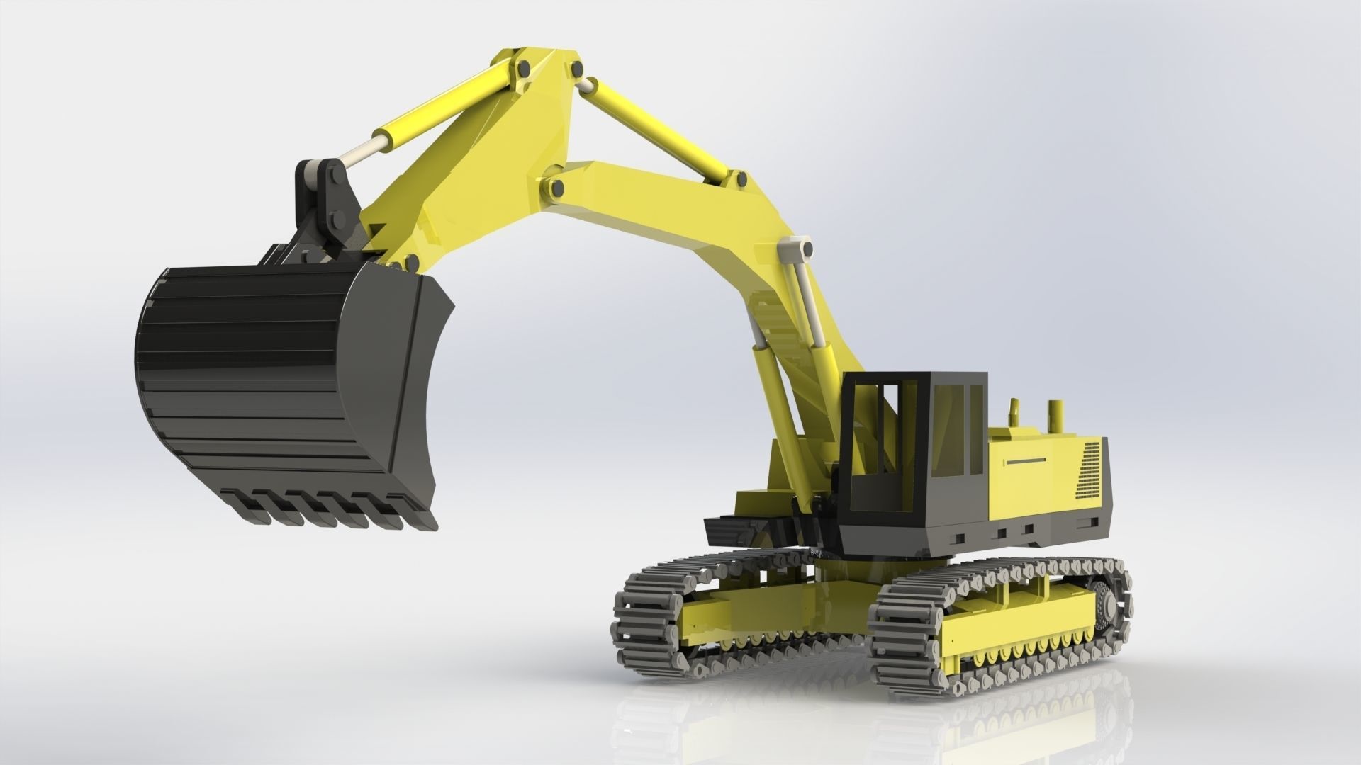 Excavator 3D model_2