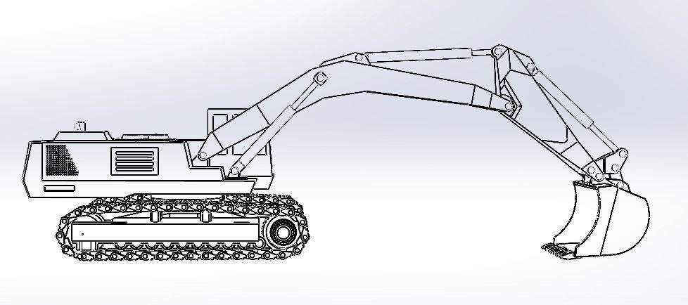 Excavator 3D model_6
