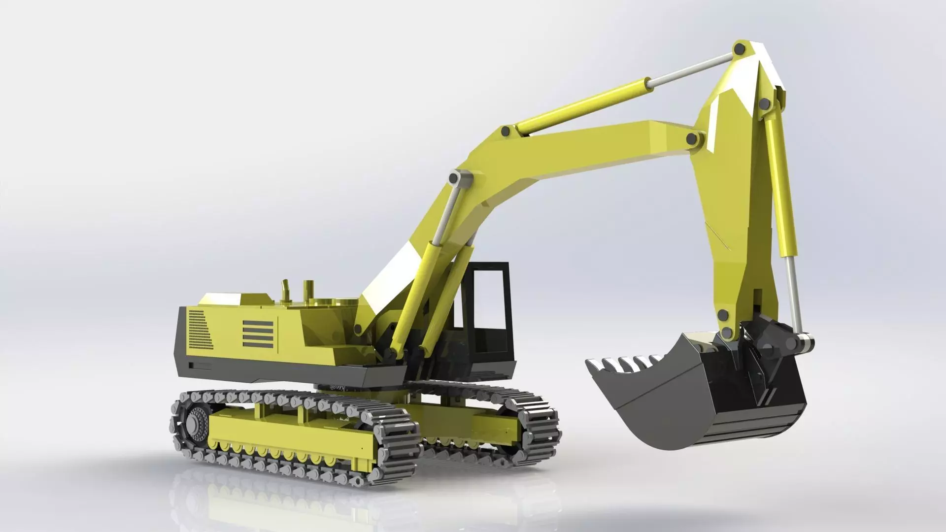 Excavator 3D model_0