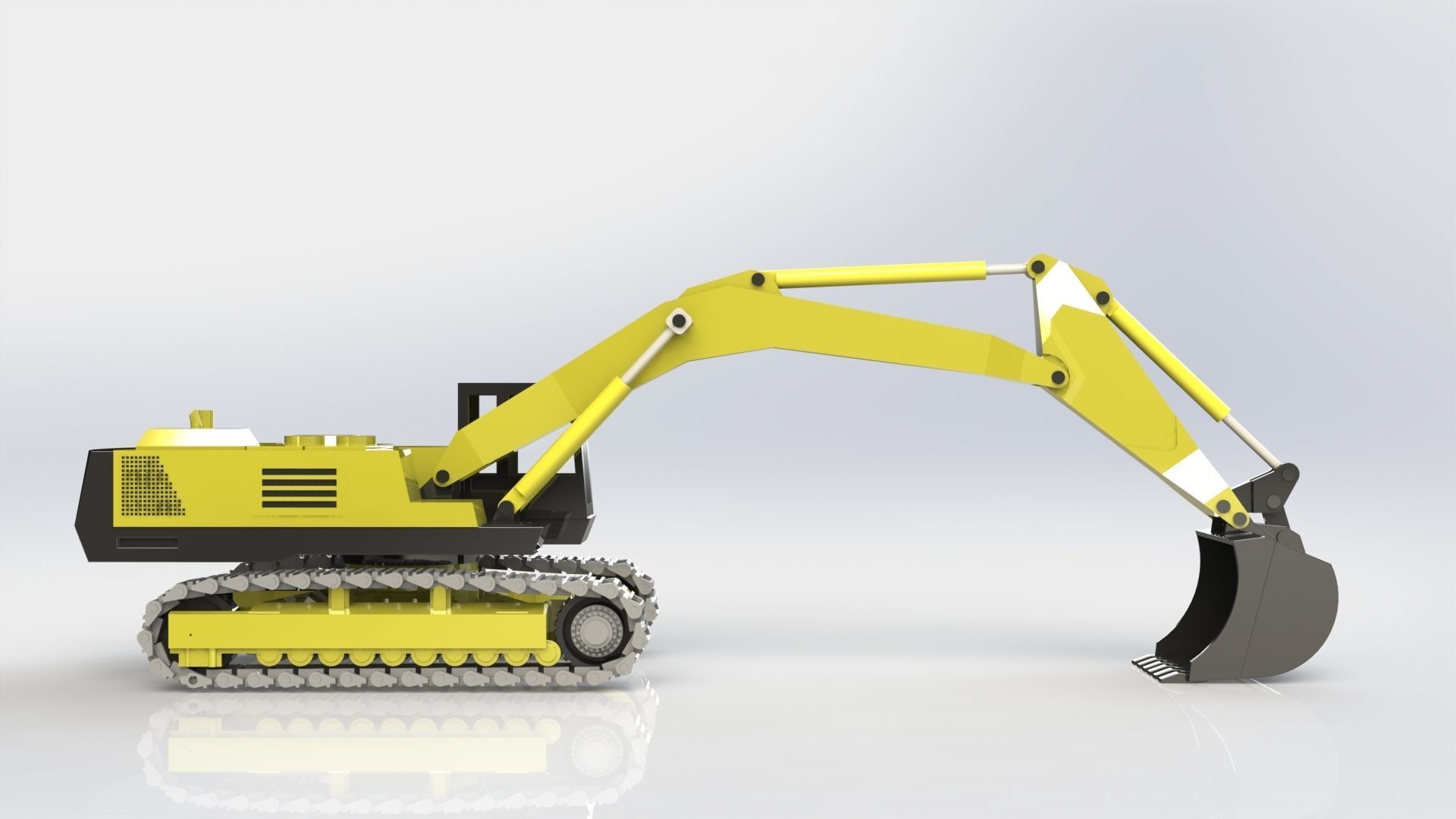 Excavator 3D model_5